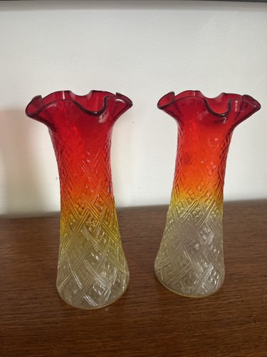 Vases verre rouge début - rouge,