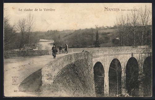 Cpa nantes viaduc - nantes,,
