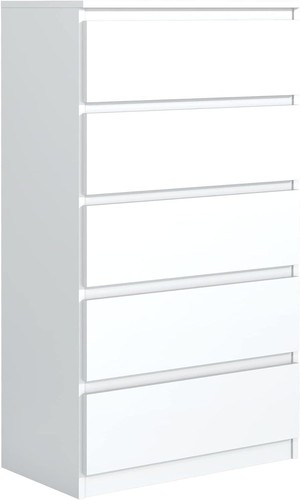 Commode blanche mat - blanche, avec