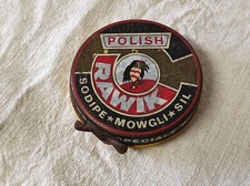 Ancienne Boite en métal Cirage Polish Rawik Sodipe Mowgli Sil