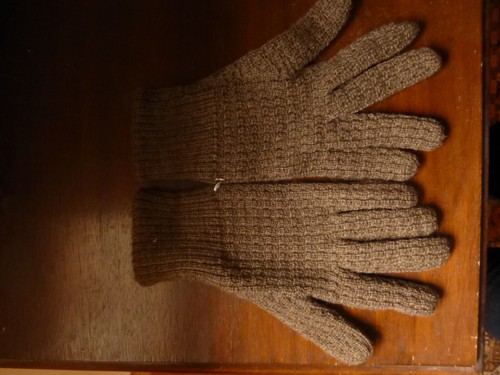 Paire gants laine - laine, armée
