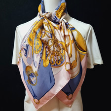 RARE VINTAGE HERMES Silk Scarf "Soleil de Soie" Carre 90 Duty-free US