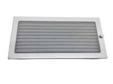 Grille d'aération KRATKI avec stores (lamelles) | 22 x 45 cm | Blanc