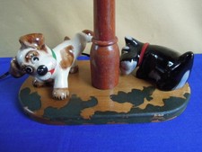 Lampe Chiens Céramique lampadaire  1950