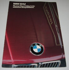 Car brochure BMW 3 Series 324td Turbo Diesel type E30 / E30 February 1986!