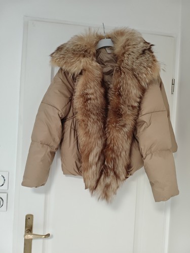 Doudoune femme beige courte