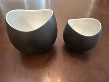 Raymond Loewy Rosenthal Continental Charcoal Open Sugar Bowl and Gravy Boat set