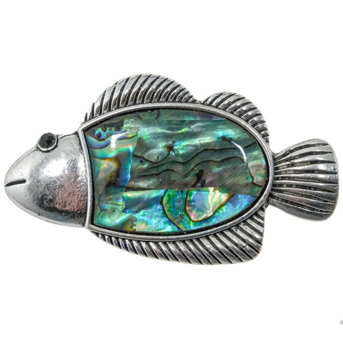 Broche poisson avec nacre