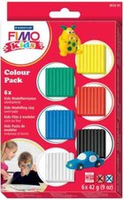 [Ref:8032 01] FIMO kids Kit pâte à modeler Colour Pack BASIC set de 6 x 42g