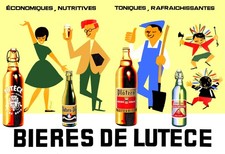 POSTER AFFICHE  BIERE LUTECE