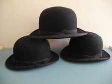 lot old melon hats Edka deco fashion old french bowler hats old hats 20th