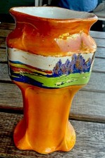 Lancaster & Sons Antique Hanley England Pottery Art Deco Lustre Vase. 1930’s AF