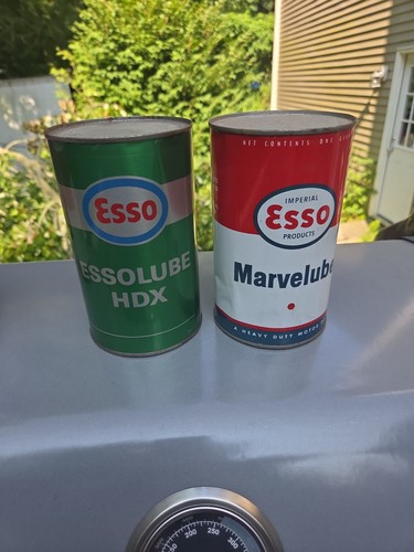 Vintage esso oil - esso, cans