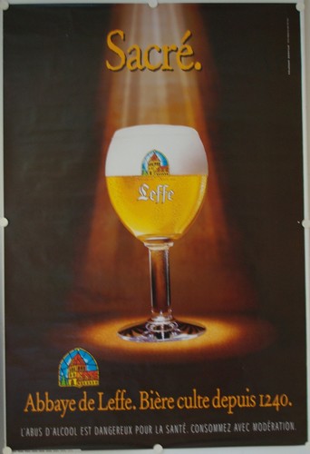 Affiche sacré abbaye leffe - abbaye, de
