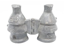 Ancien moule à Chocolat en étain CC déco Noël magasin boulangerie chocolaterie 