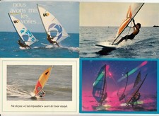 Lot of 4 Windsurfing Sea Windsurfing Postcards 1