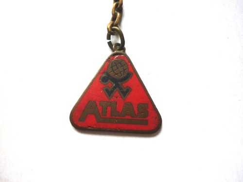 Ancien porte clé - clé, émaillé