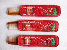 Savoie Les Menuires Ski Resort Embroidered Comb Case Set (15918)