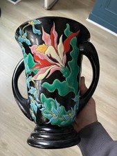 Ancien Vase En Faïence Longwy