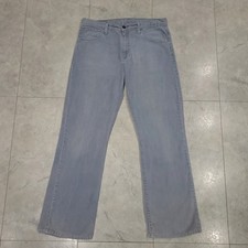 Vintage Levis 507 Jeans Mens W34 L32 Blue-Grey Corduroy Bootcut Distressed