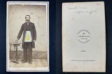 Anglesworth, Master Mason-Freemason Capron, Cuffort Vintage cdv albumen print.