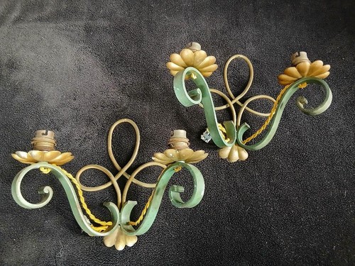 Paire appliques 1940 fer - paire, en