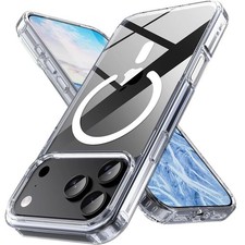 Coque iPhone 17 16 15 14 13 12 11  – MagSafe Magnétique Rigide Transparente
