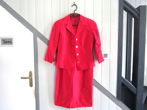 Tailleur veste robe soie - tailleur,