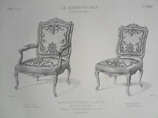 Armchair chair style LOUIS XIV ENGRAVING le GARDE-MEUBLE DESTOUCHES NINETEENTHth