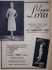 ADVERTISING LORA LINGERIE BRIEFS AND JUMPSUITS WITH TULLE NYLON TRIMS