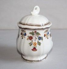 Gien earthenware sugar bowl decor Moustiers Olerys