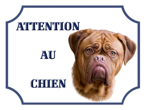 Plaque alu 15x20cm attention - alu, "attention