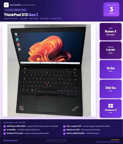 Lenovo thinkpad x13 - gen, 1