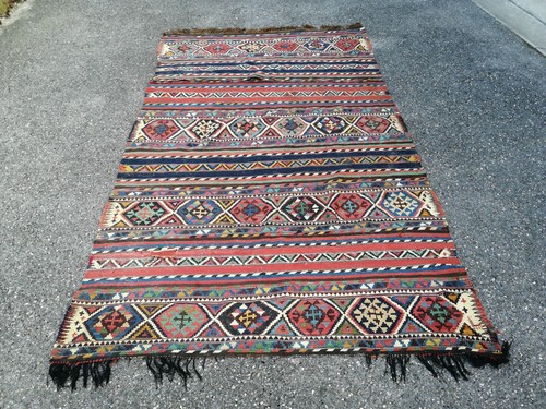 Ancien tapis kilim antique - , rug
