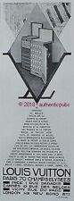 ADVERTISE LOUIS VUITTON TRUNK CABINET BOOK FOR TRAVEL 1931 FRENCH AD PUB