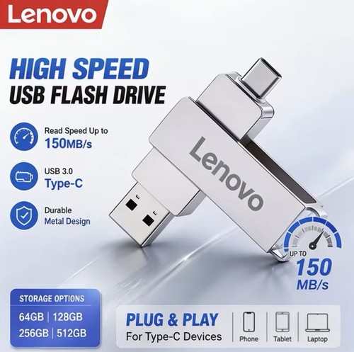 Clé usb lenovo 128gb - 128gb, en