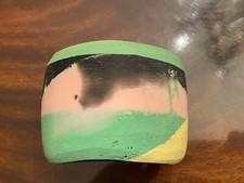 Modernist Designer CHRISTIAN MIGEON PARIS Black Green Yellow Pink Bracelet