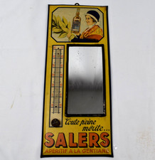 STUNNING GLACOID THERMOMETER ADVERTISING MIRROR SALERS APERITIF A LA GENTIANE