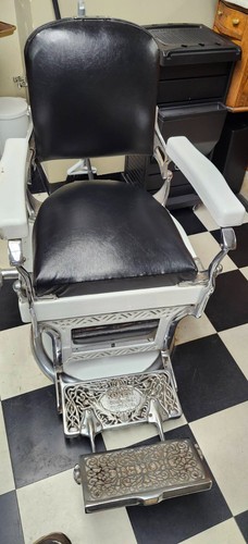 Vintage antique barber - antique, chairs
