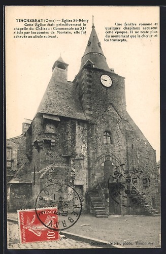 Cpa tinchebray église - cpa,