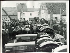 Agricultural equipment.photo.vintage.harvester. SOMECA tractors