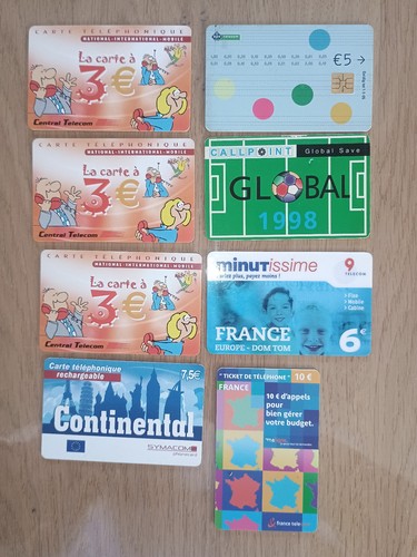 Lot cartes téléphoniques - lot,