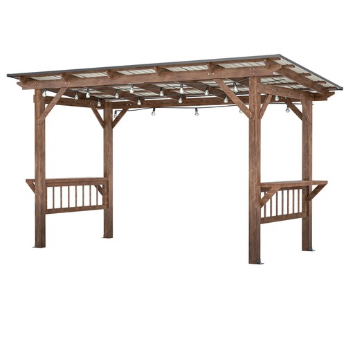 Wood pergola bbq - wood,