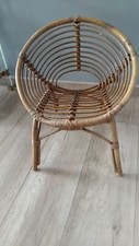 antique rattan chair children 