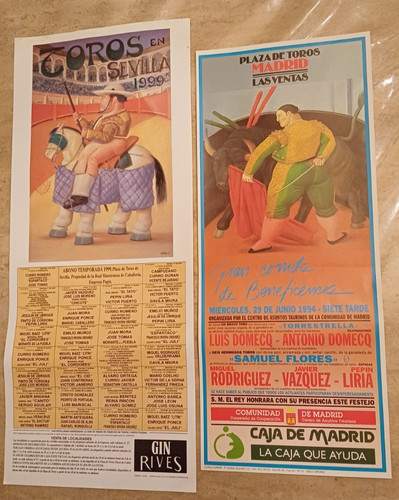 Deux affiches plaza - , toros