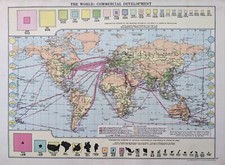 1928 Carte Monde Commercial