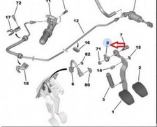 Citroen Berlingo / Peugeot Partner Hdi Clutch Pedal pivot Washers / Bushes X2