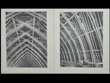 CATHEDRALE DE REIMS, CHARPENTE EN CIMENT - 1930 - 2 PLANCHES - DENEUX