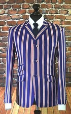 Blue Striped Boating Blazer mod jacket striped jacket sport jacket