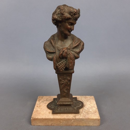 Scultura bronze buste homme - bronze,